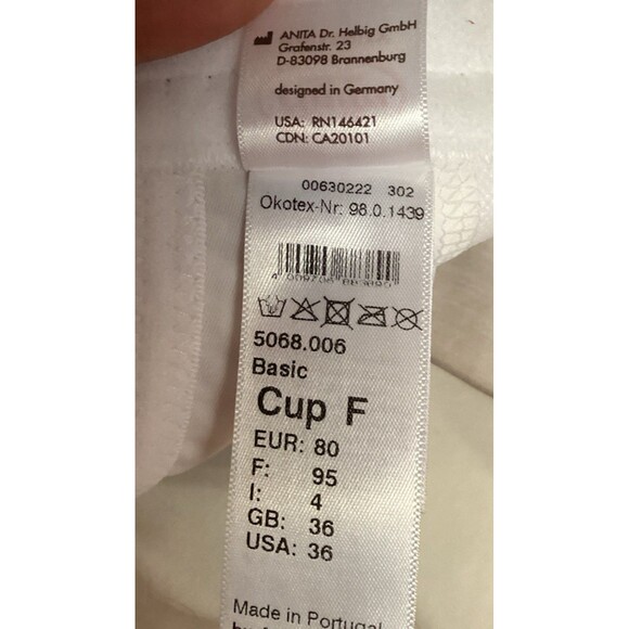 Anita Maternity Basic Nursing Bra 5068 Underwired Supportive Maternitywear 36F - Picture 13 of 16